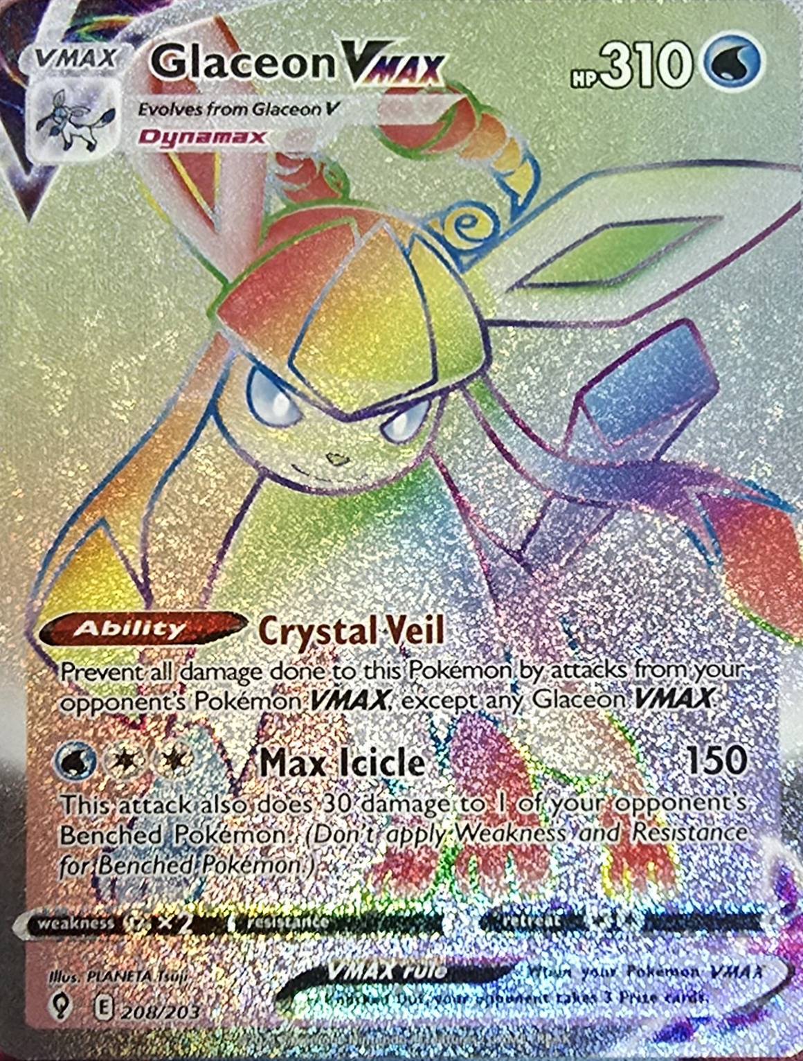 Glaceon Vmax – Rainbow Full Art